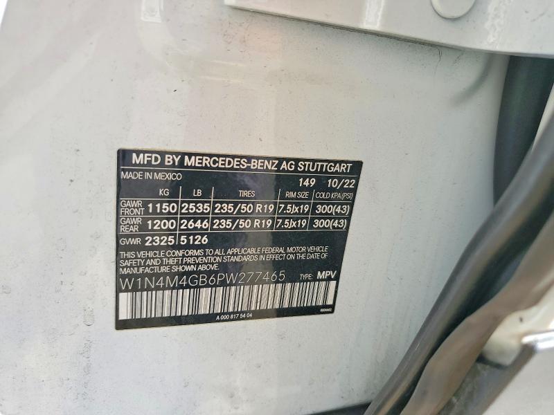 Продажа на аукционе авто 2023 Mercedes-benz Glb, vin: W1N4M4GB6PW277465, номер лота: 56452796