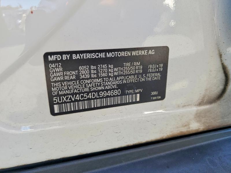 Aukcja sprzedaży 2013 Bmw X5, vin: 5UXZV4C54DL994680, numer aukcji: 57071626