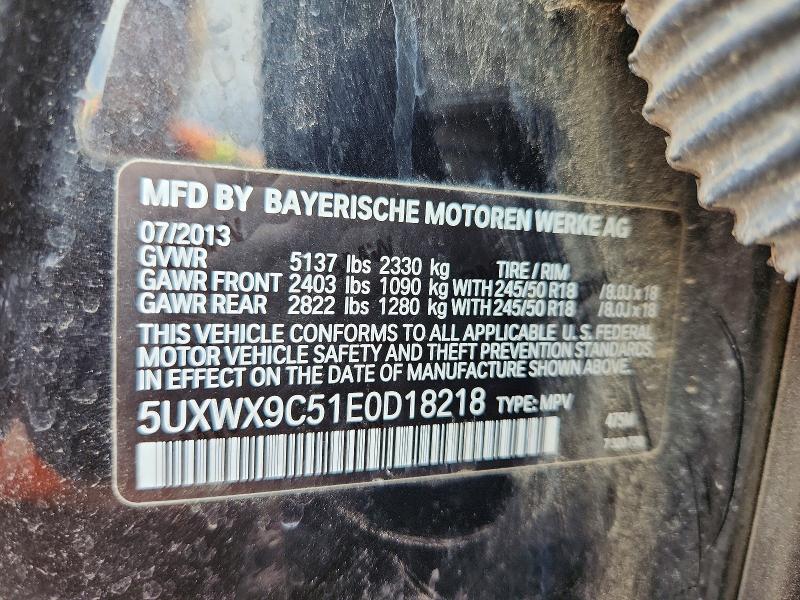 Продаж на аукціоні авто 2014 Bmw X3, vin: 5UXWX9C51E0D18218, номер лоту: 56179716