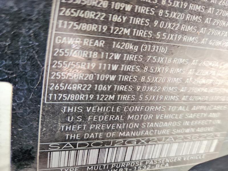 Продаж на аукціоні авто 2018 Jaguar F-pace, vin: SADCJ2GX2JA236223, номер лоту: 58571146