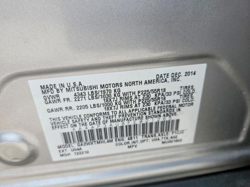 Продажа на аукционе авто 2015 Mitsubishi Outlander Sport, vin: 4A4AP3AU8FE021265, номер лота: 55722346