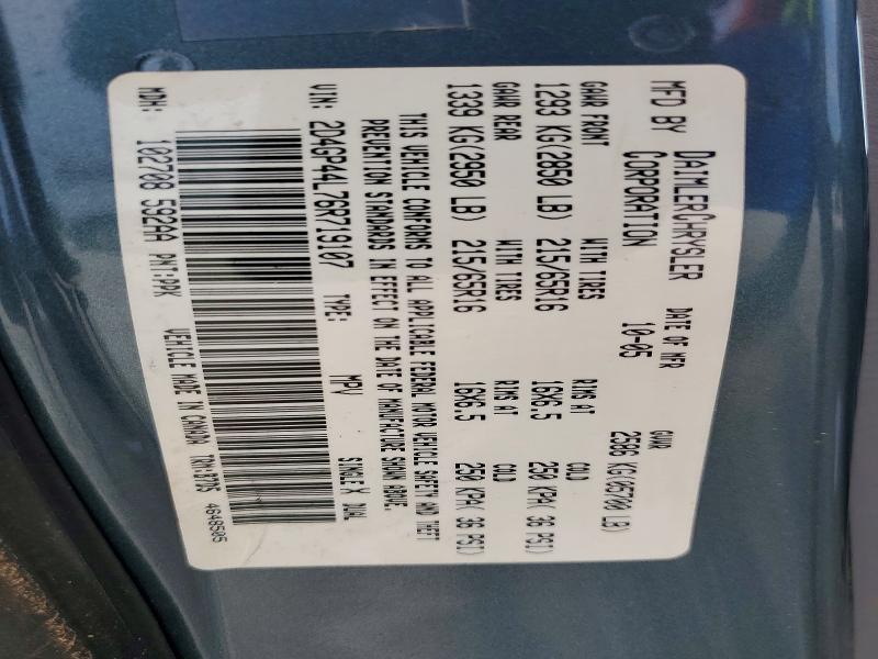 Продажа на аукционе авто 2006 Dodge Grand Caravan, vin: 2D4GP44L76R719107, номер лота: 59207436