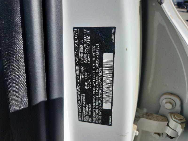 57754946 :رقم المزاد ، YV4062PE2S1303139 vin ، 2025 Volvo Xc90 مزاد بيع