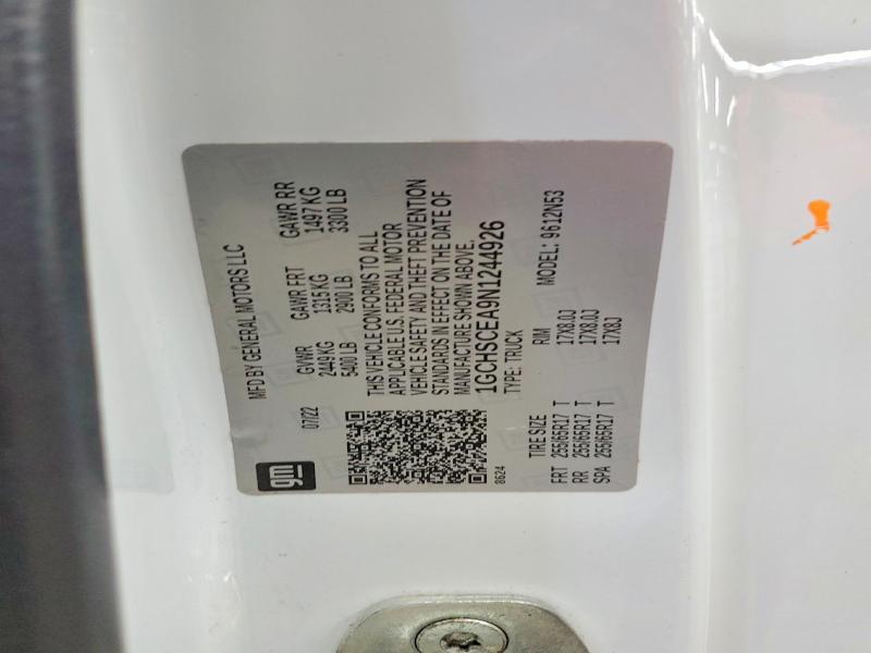 Aukcja sprzedaży 2022 Chevrolet Colorado, vin: 1GCHSCEA9N1244926, numer aukcji: 55788606