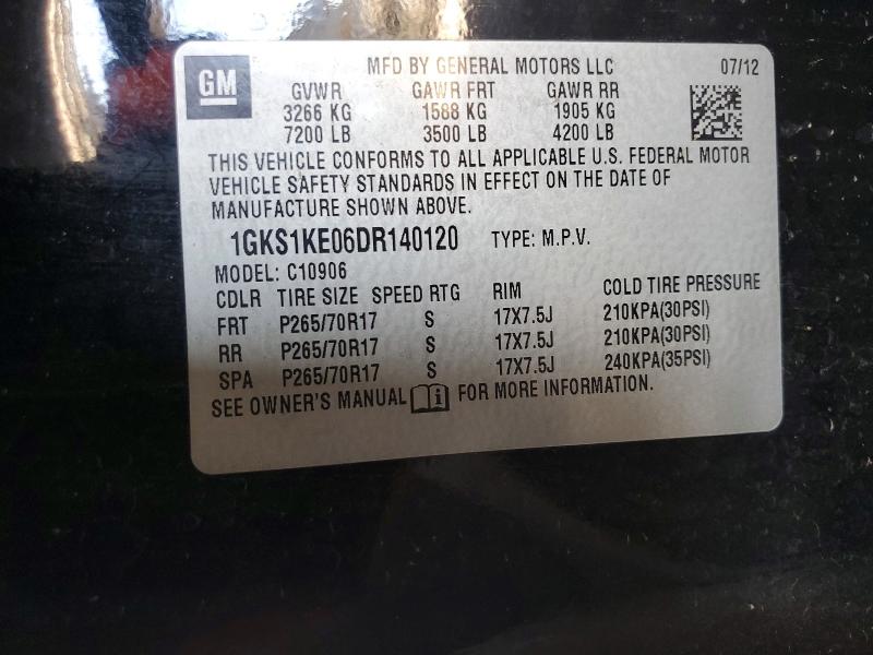 Продаж на аукціоні авто 2013 Gmc Yukon Xl, vin: 1GKS1KE06DR140120, номер лоту: 56171046