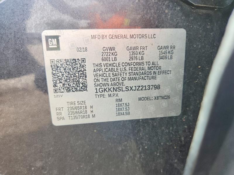 Aukcja sprzedaży 2018 Gmc Acadia, vin: 1GKKNSLSXJZ213798, numer aukcji: 58241736