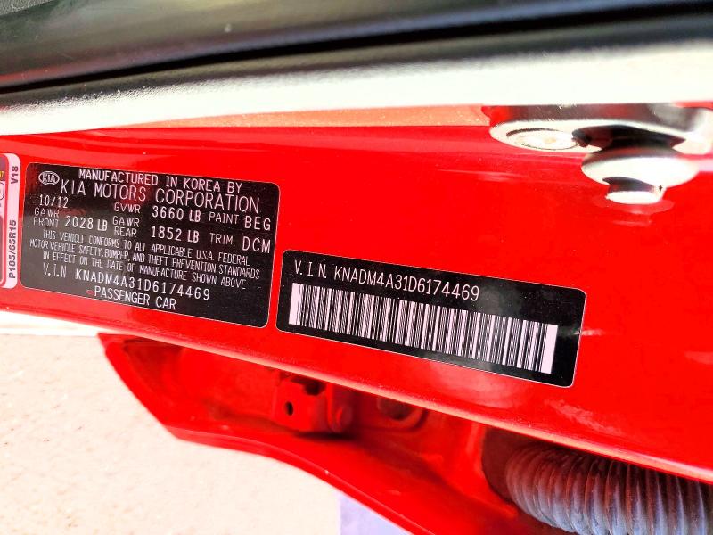 2013 Kia Rio მანქანა იყიდება აუქციონზე, vin: KNADM4A31D6174469, აუქციონის ნომერი: 59322836