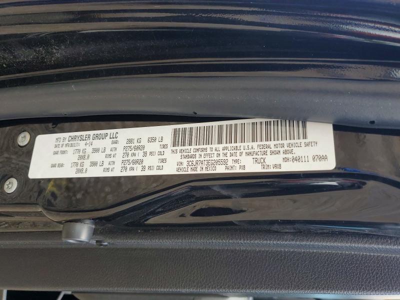 Продажа на аукционе авто 2014 Ram 1500, vin: 3C6JR7AT3EG205592, номер лота: 57579846