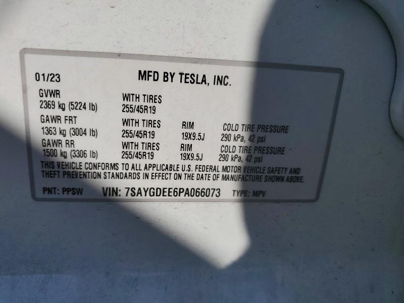 Продажа на аукционе авто 2023 Tesla Model Y, vin: 7SAYGDEE6PA066073, номер лота: 54900116