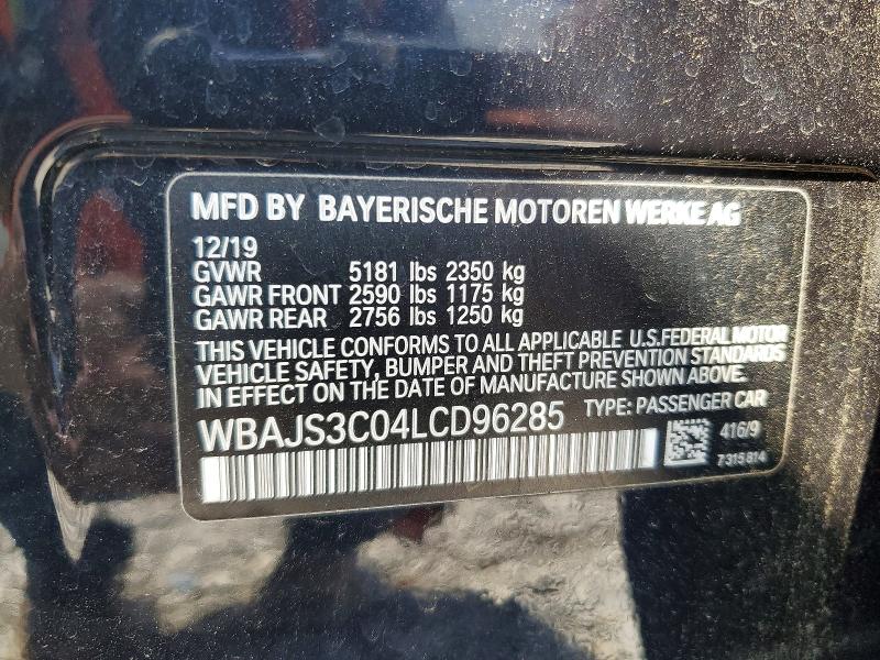 Продажа на аукционе авто 2020 Bmw 540, vin: WBAJS3C04LCD96285, номер лота: 57625676