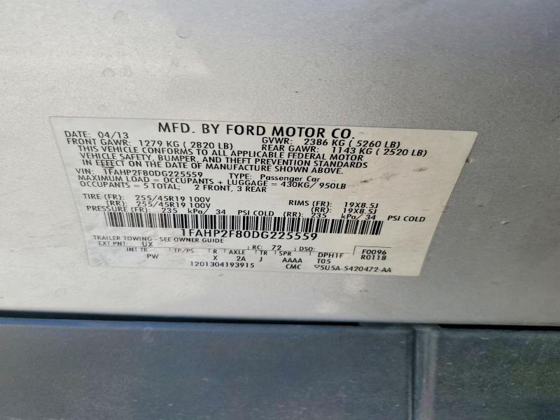 2013 Ford Taurus მანქანა იყიდება აუქციონზე, vin: 1FAHP2F80DG225559, აუქციონის ნომერი: 56656486