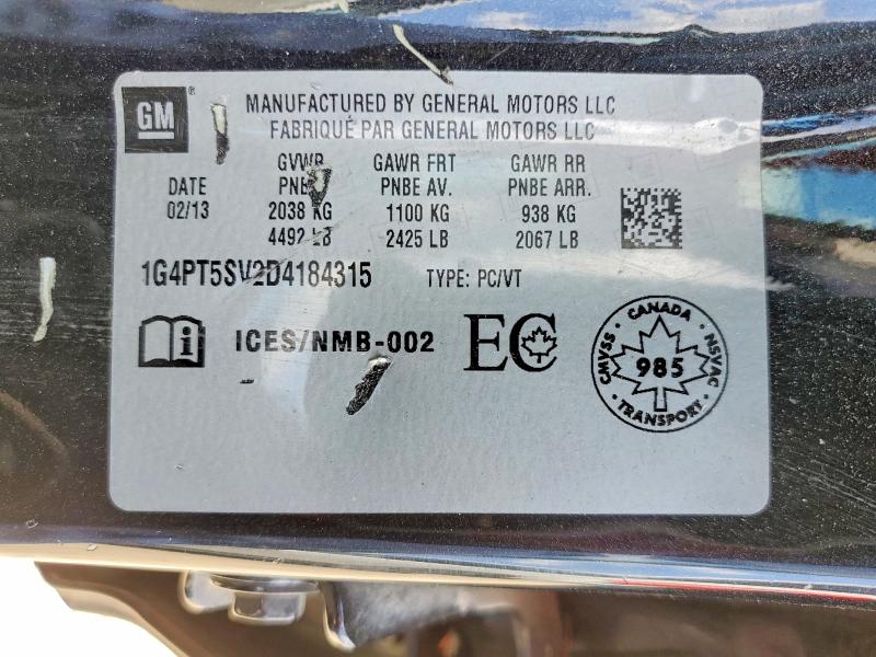 Aukcja sprzedaży 2013 Buick Verano, vin: 1G4PT5SV2D4184315, numer aukcji: 56840316