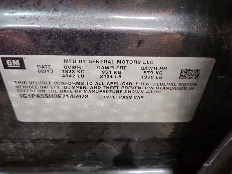 Продаж на аукціоні авто 2014 Chevrolet Cruze, vin: 1G1PA5SH3E7145973, номер лоту: 58747966