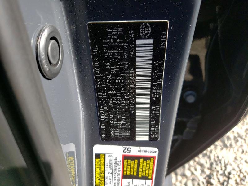 58134436 :رقم المزاد ، 4T1DAACK5TU230384 vin ، 2026 Toyota Camry مزاد بيع