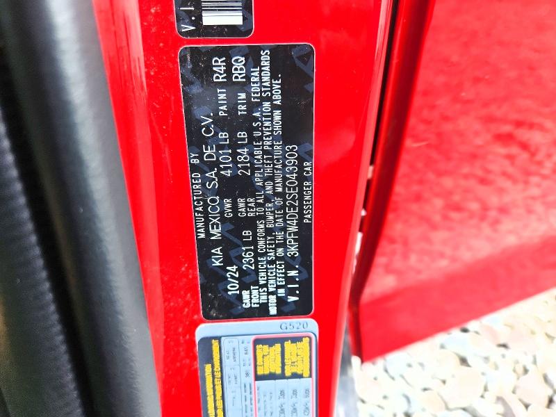 Aukcja sprzedaży 2025 Kia K4, vin: 3KPFW4DE2SE043903, numer aukcji: 58014476