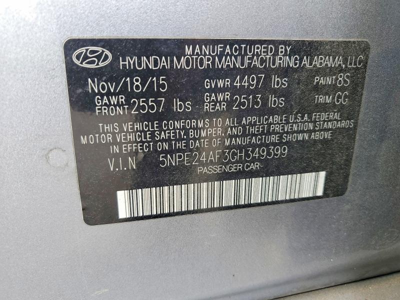 Продаж на аукціоні авто 2016 Hyundai Sonata, vin: 5NPE24AF3GH349399, номер лоту: 55808916