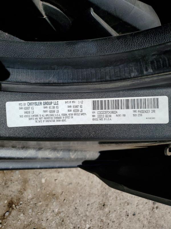 Продаж на аукціоні авто 2012 Dodge Avenger, vin: 1C3CDZCB7CN188224, номер лоту: 56442656
