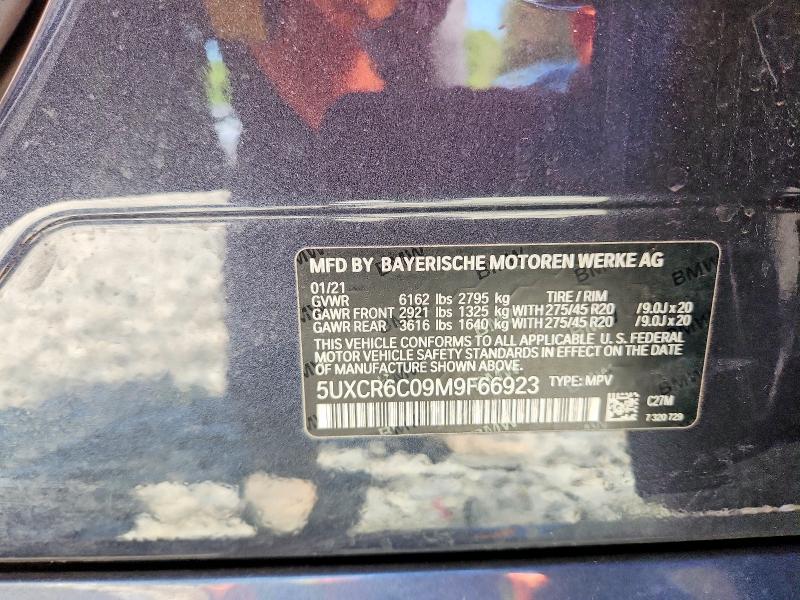 Продажа на аукционе авто 2021 Bmw X5, vin: 5UXCR6C09M9F66923, номер лота: 56277616
