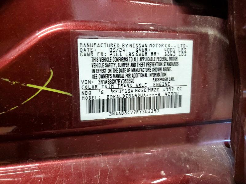 55717336 :رقم المزاد ، 3N1AB8CV7RY363390 vin ، 2024 Nissan Sentra مزاد بيع