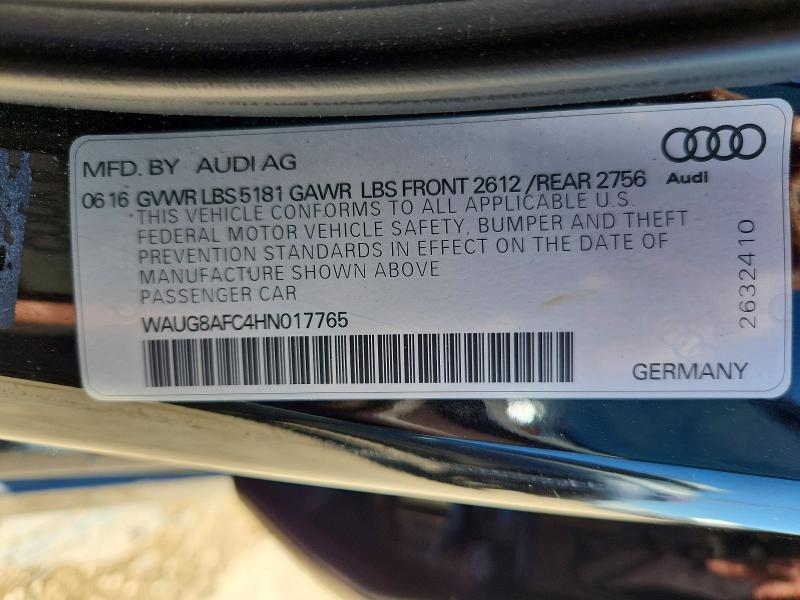 Продаж на аукціоні авто 2017 Audi A6, vin: WAUG8AFC4HN017765, номер лоту: 57135436