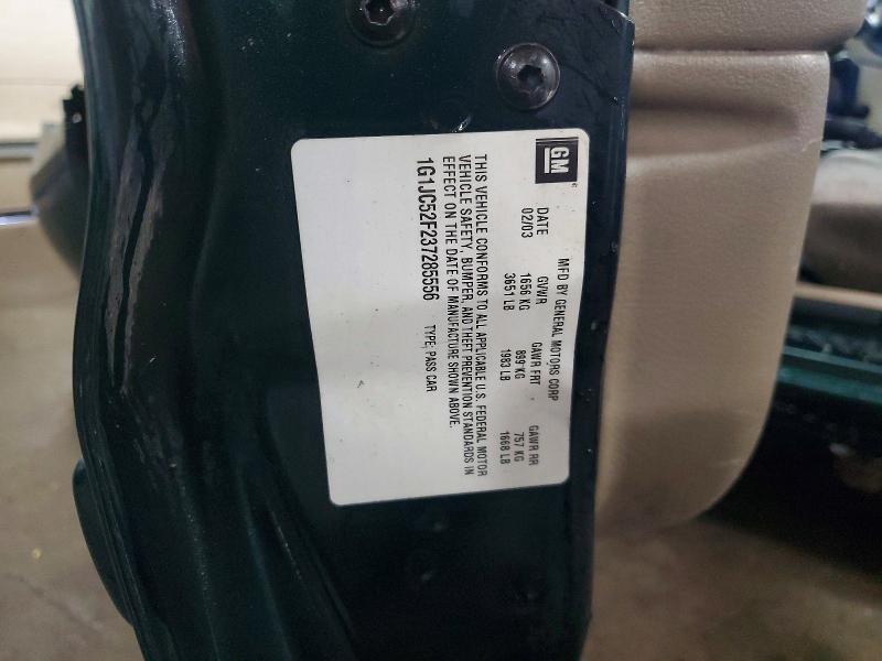 Aukcja sprzedaży 2003 Chevrolet Cavalier, vin: 1G1JC52F237285556, numer aukcji: 57371816