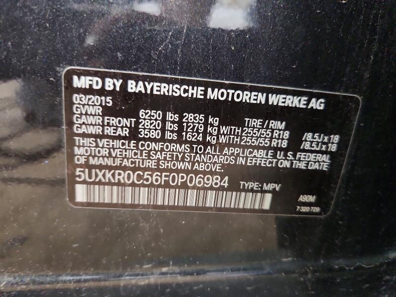 Aukcja sprzedaży 2015 Bmw X5, vin: 5UXKR0C56F0P06984, numer aukcji: 57922646