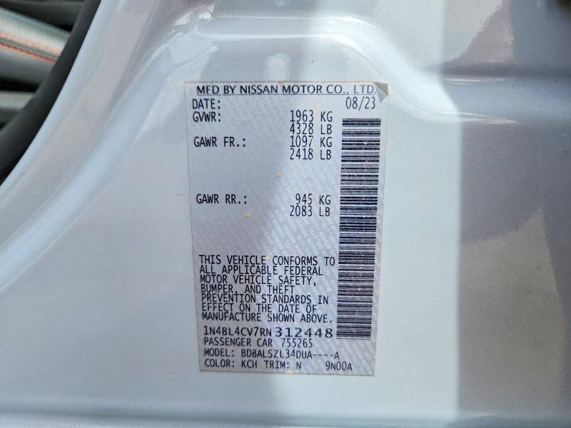 58106176 :رقم المزاد ، 1N4BL4CV7RN312448 vin ، 2024 Nissan Altima مزاد بيع