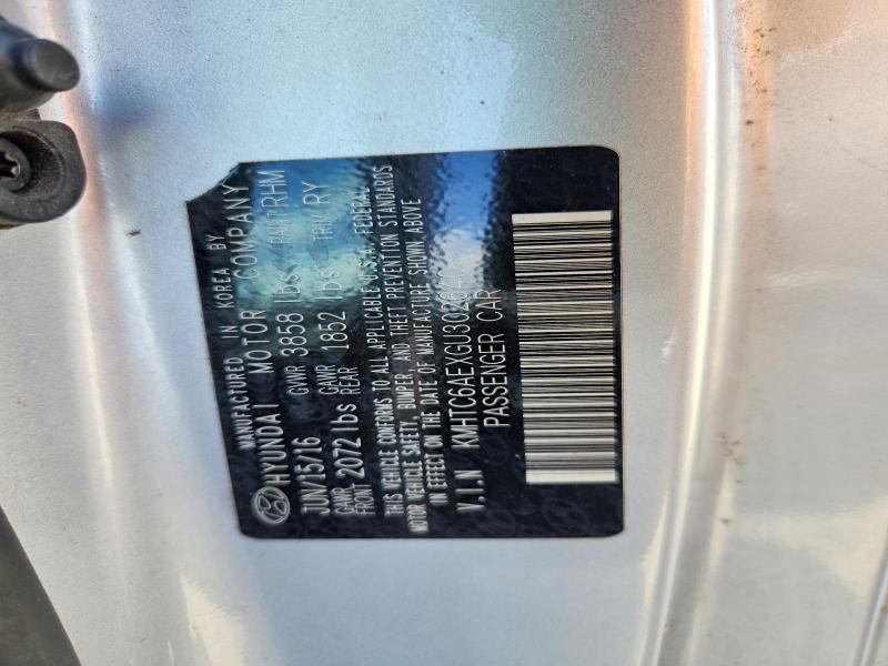2016 Hyundai Veloster მანქანა იყიდება აუქციონზე, vin: KMHTC6AEXGU302640, აუქციონის ნომერი: 57065966