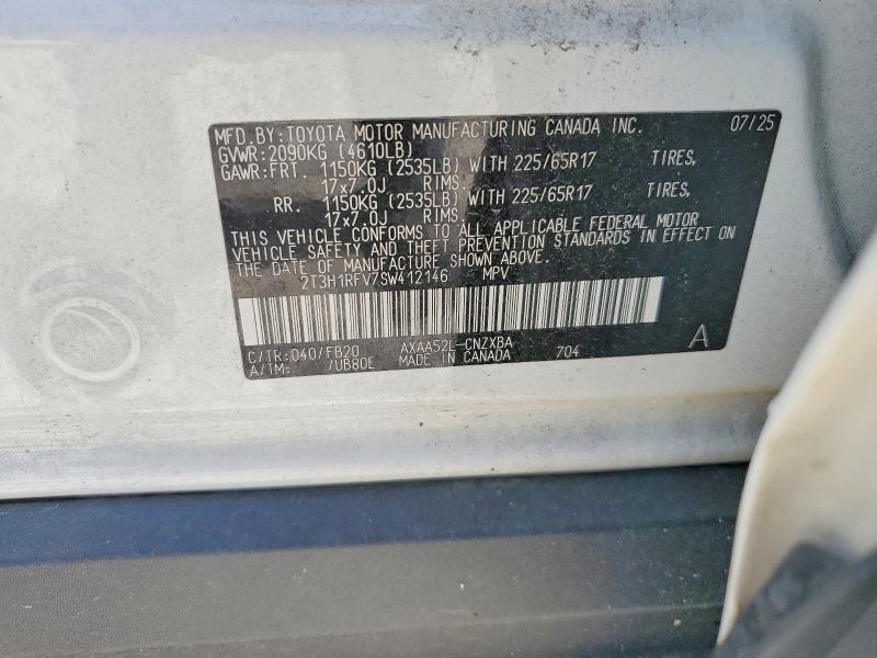 2025 Toyota Rav4 მანქანა იყიდება აუქციონზე, vin: 2T3H1RFV7SW412146, აუქციონის ნომერი: 58019276