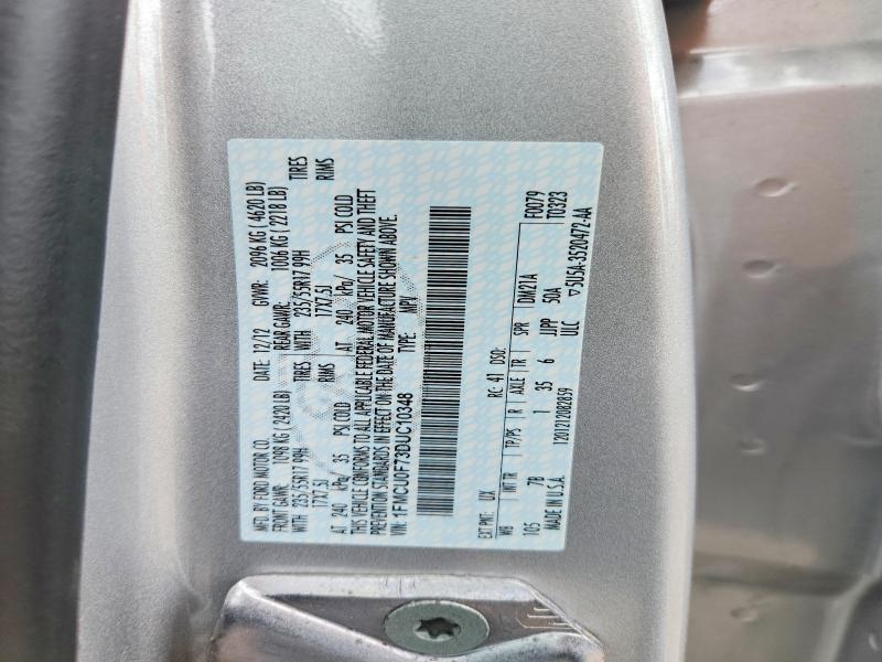 2013 Ford Escape მანქანა იყიდება აუქციონზე, vin: 1FMCU0F73DUC10348, აუქციონის ნომერი: 57541266