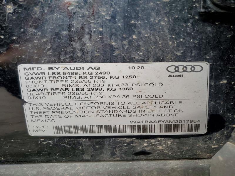 Продажа на аукционе авто 2021 Audi Q5, vin: WA1BAAFY3M2017954, номер лота: 57145786