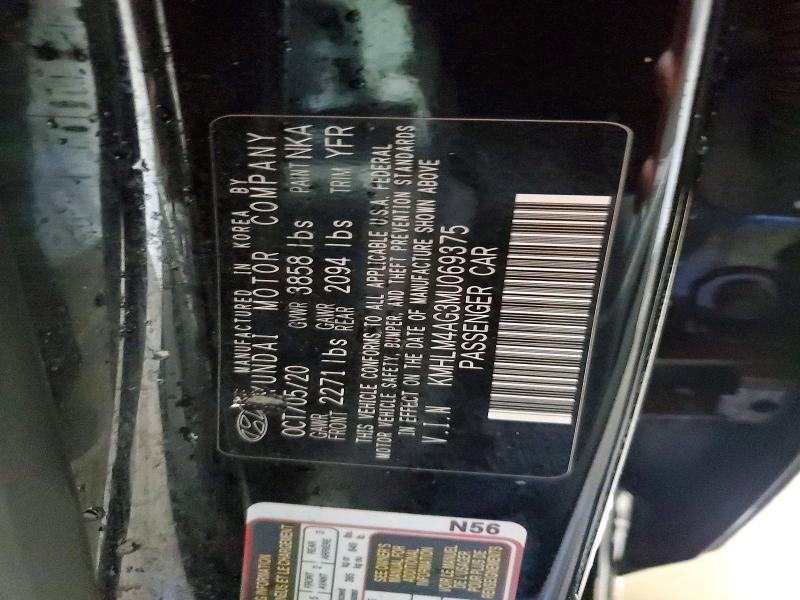 Aukcja sprzedaży 2021 Hyundai Elantra, vin: KMHLM4AG3MU069375, numer aukcji: 55195836