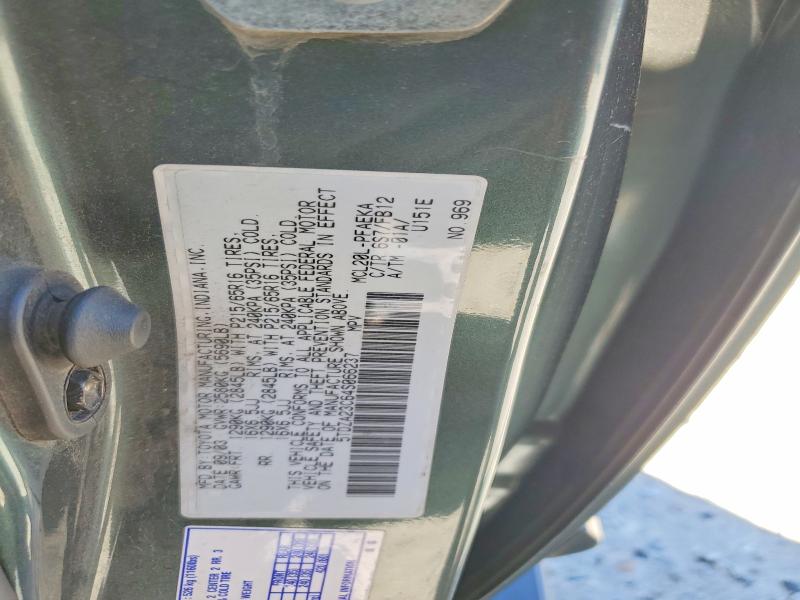 Продажа на аукционе авто 2004 Toyota Sienna, vin: 5TDZA23C64S066237, номер лота: 56288126