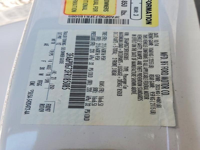 2015 Ford Fusion მანქანა იყიდება აუქციონზე, vin: 3FA6P0G73FR185085, აუქციონის ნომერი: 57412346