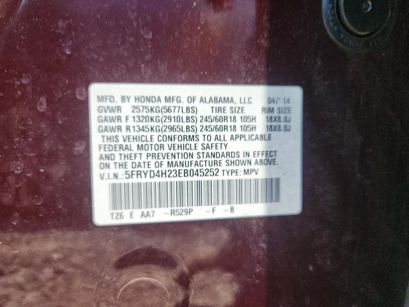 Aukcja sprzedaży 2014 Acura Mdx, vin: 5FRYD4H23EB045252, numer aukcji: 58708986