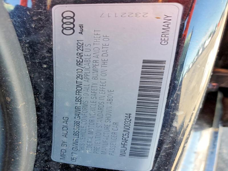 2018 Audi S6 მანქანა იყიდება აუქციონზე, vin: WAUHFAFC5JN003244, აუქციონის ნომერი: 58467376