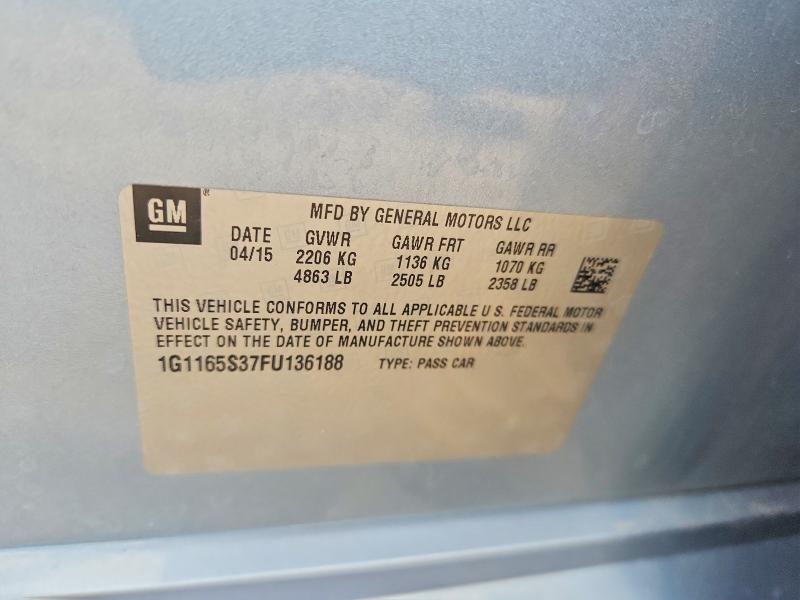 Продаж на аукціоні авто 2015 Chevrolet Impala, vin: 1G1165S37FU136188, номер лоту: 56691176