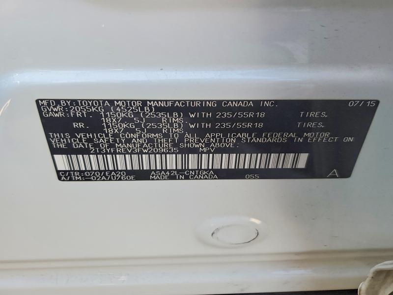 Продажа на аукционе авто 2015 Toyota Rav4, vin: 2T3YFREV3FW209635, номер лота: 55747716