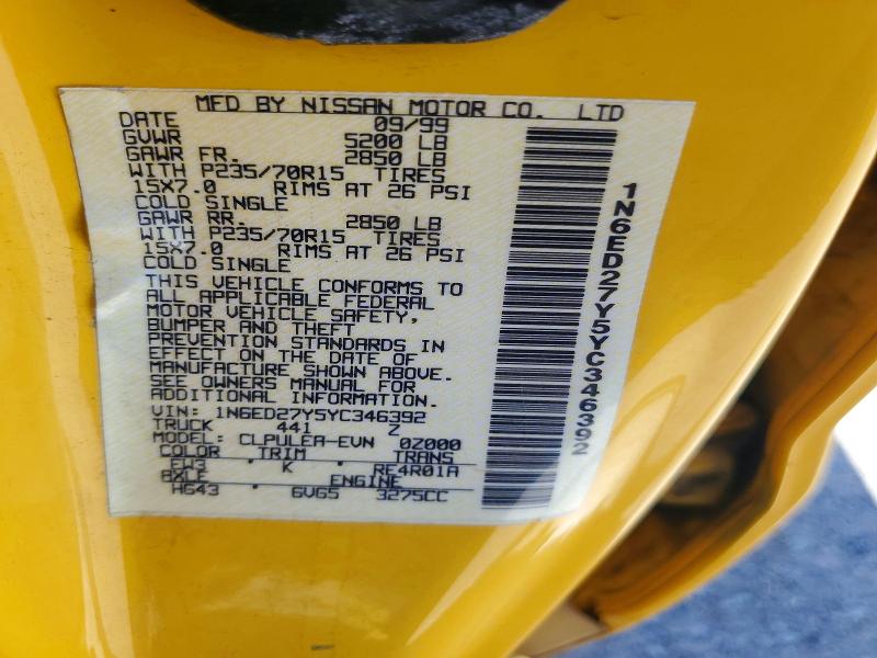 Продаж на аукціоні авто 2000 Nissan Frontier, vin: 1N6ED27Y5YC346392, номер лоту: 55576566