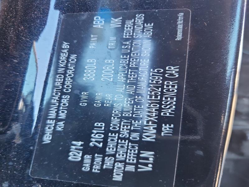 Aukcja sprzedaży 2014 Kia Forte, vin: KNAFX4A61E5215975, numer aukcji: 57252536