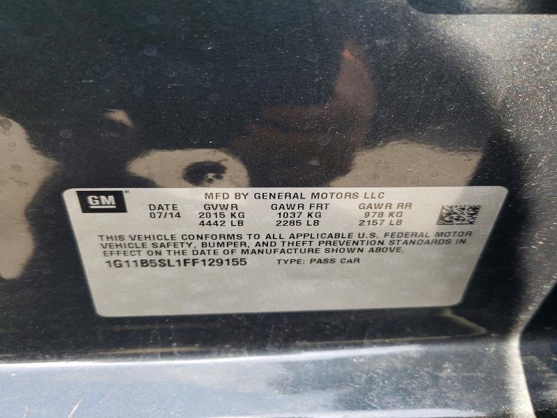 Продаж на аукціоні авто 2015 Chevrolet Malibu, vin: 1G11B5SL1FF129155, номер лоту: 55771266