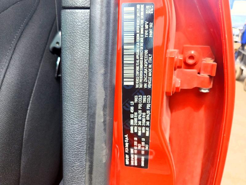 57377706 :رقم المزاد ، ZACCJBAT4GPE33100 vin ، 2016 Jeep Renegade مزاد بيع