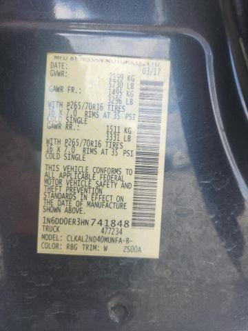 Продаж на аукціоні авто 2017 Nissan Frontier, vin: 1N6DD0ER3HN741848, номер лоту: 58952286