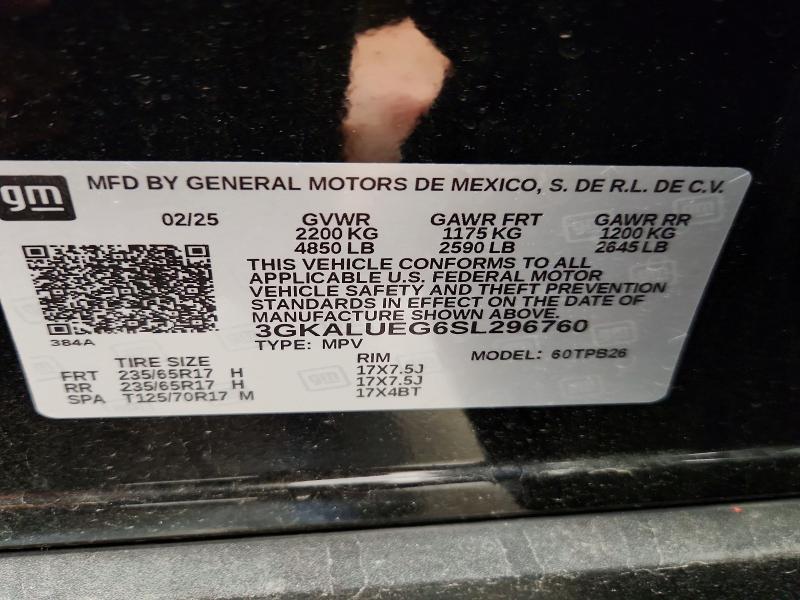 2025 Gmc Terrain მანქანა იყიდება აუქციონზე, vin: 3GKALUEG6SL296760, აუქციონის ნომერი: 56965476