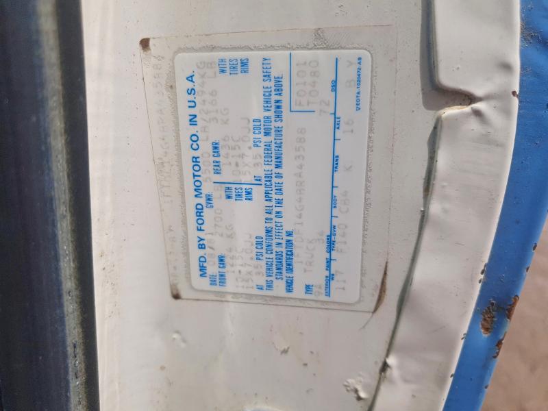 1981 Ford F-150 მანქანა იყიდება აუქციონზე, vin: 1FTDF14G4BRA43588, აუქციონის ნომერი: 58268606