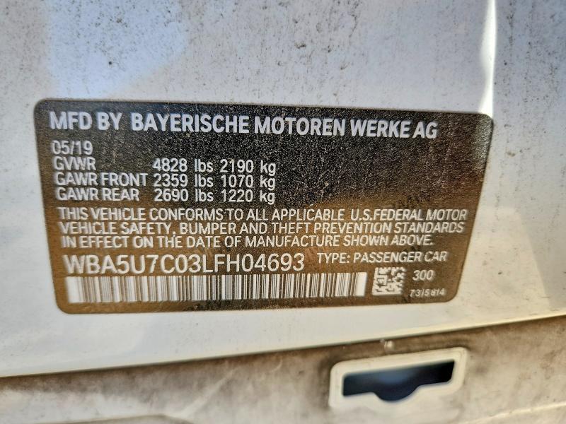 Aukcja sprzedaży 2020 Bmw M340i, vin: WBA5U7C03LFH04693, numer aukcji: 55806876
