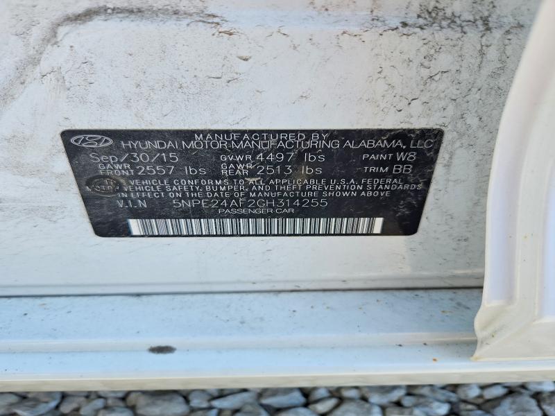Auction sale of the 2016 Hyundai Sonata, vin: 5NPE24AF2GH314255, lot number: 57650056