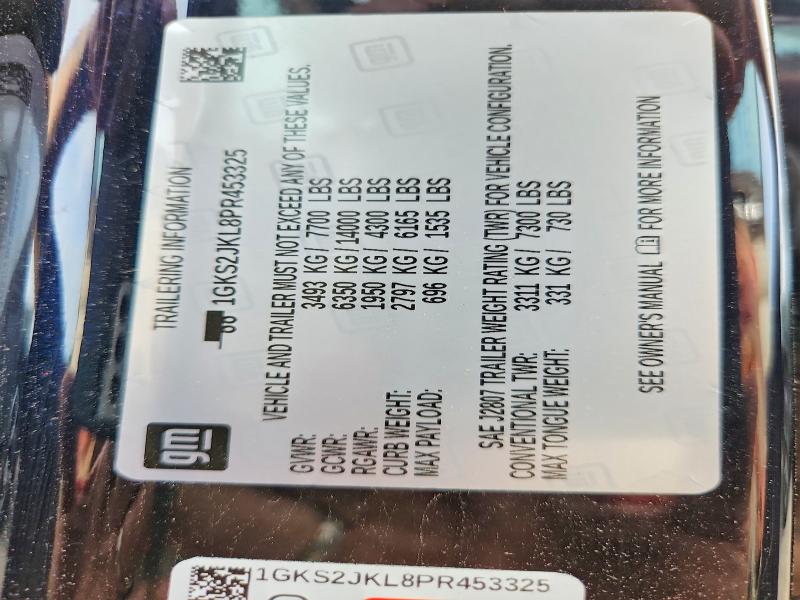 56943016 :رقم المزاد ، 1GKS2JKL8PR453325 vin ، 2023 Gmc Yukon Xl مزاد بيع