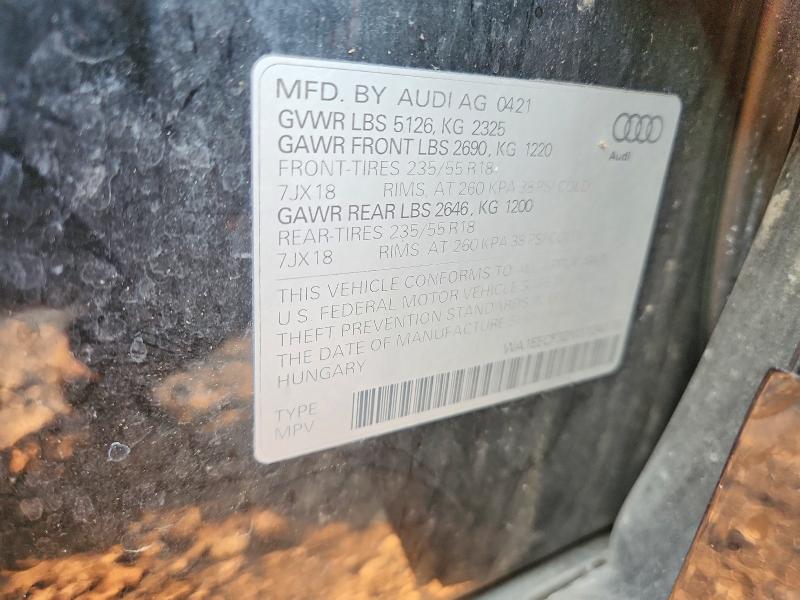 2021 Audi Q3 მანქანა იყიდება აუქციონზე, vin: WA1EECF32M1124176, აუქციონის ნომერი: 58710786