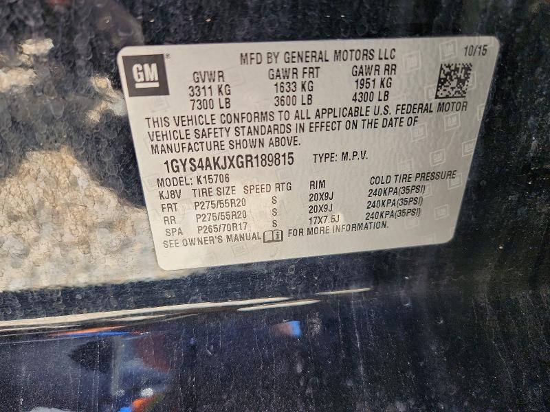 Aukcja sprzedaży 2016 Cadillac Escalade, vin: 1GYS4AKJXGR189815, numer aukcji: 56655196